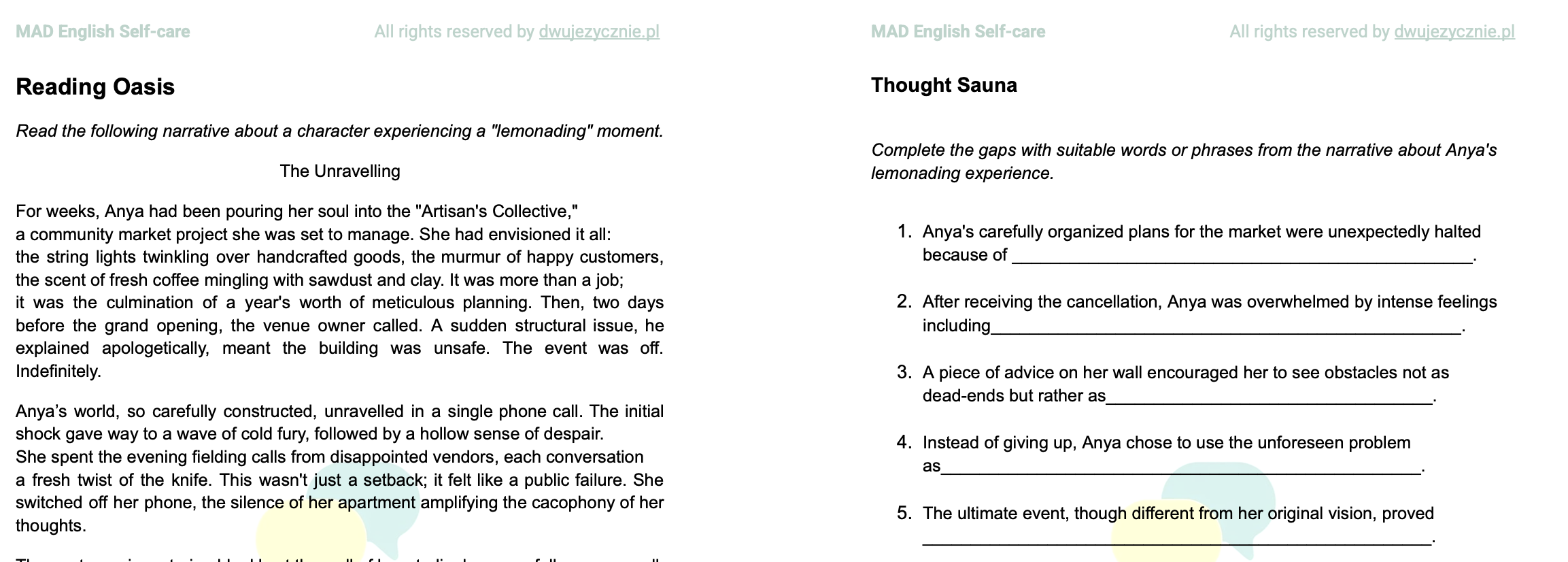 MAD English Self-Care Lessons vol 1 - Image 3